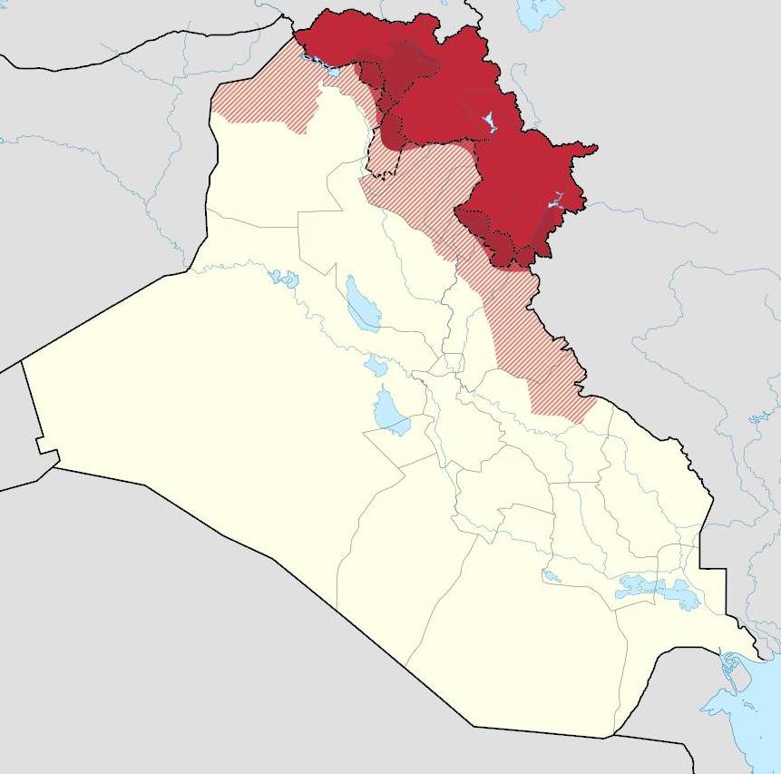 Iraqi Kurdistan Travel Map