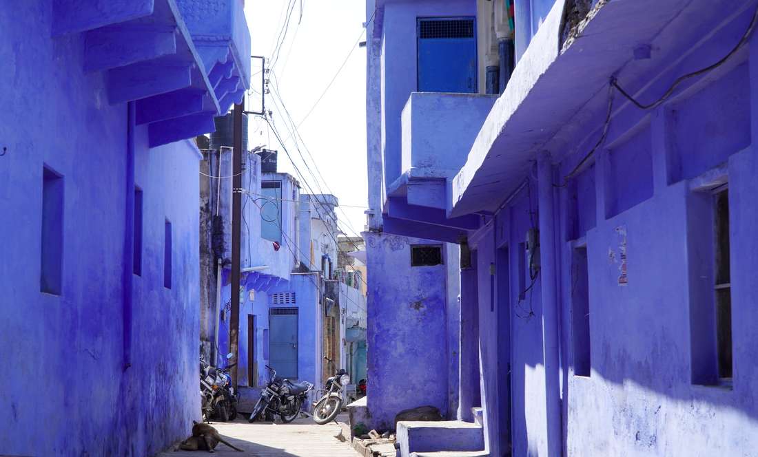 Indargarh, Inde, ville bleue