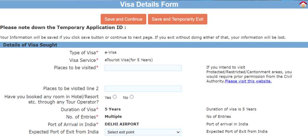 e tourist visa inde