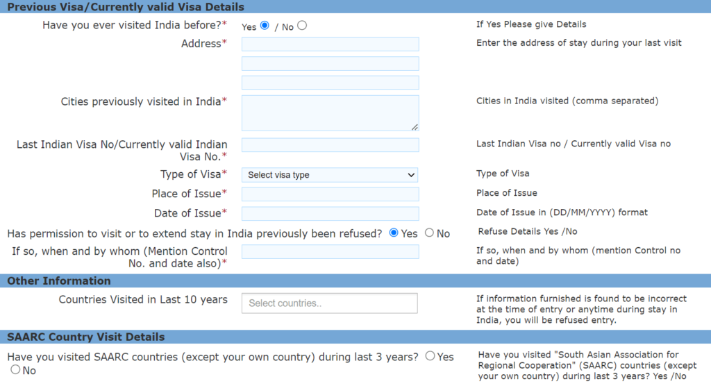 indian tourist visa place of issue