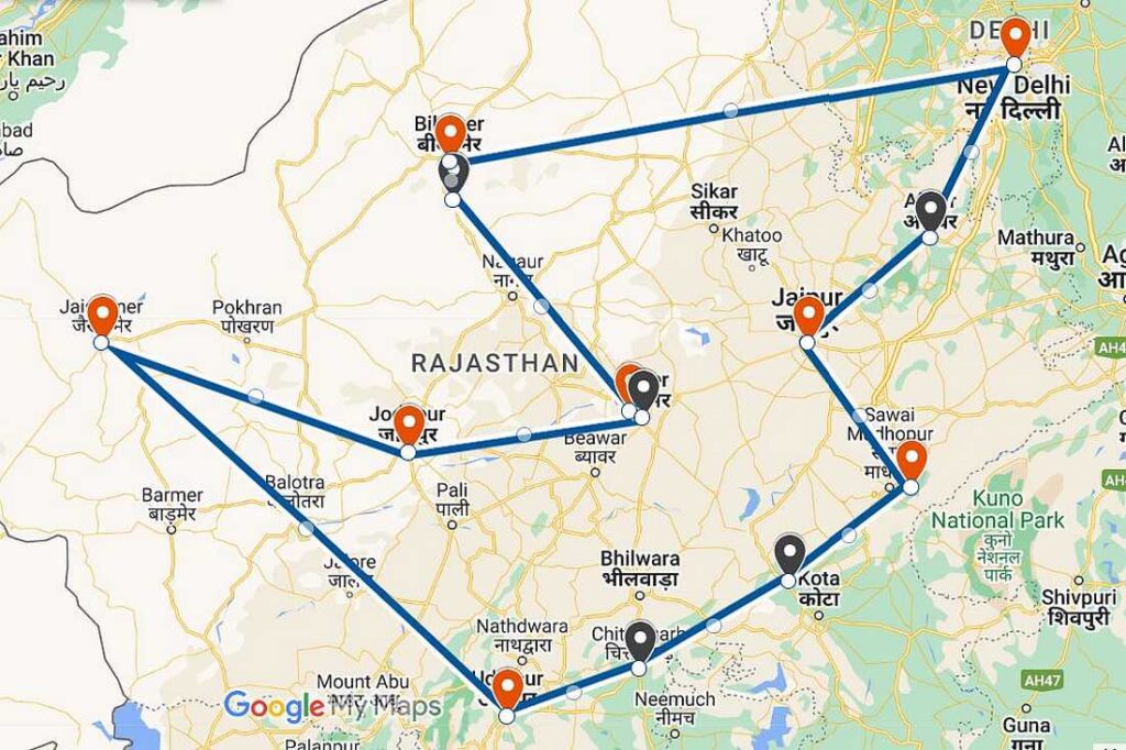 Itinéraire de 15 jours au Rajasthan