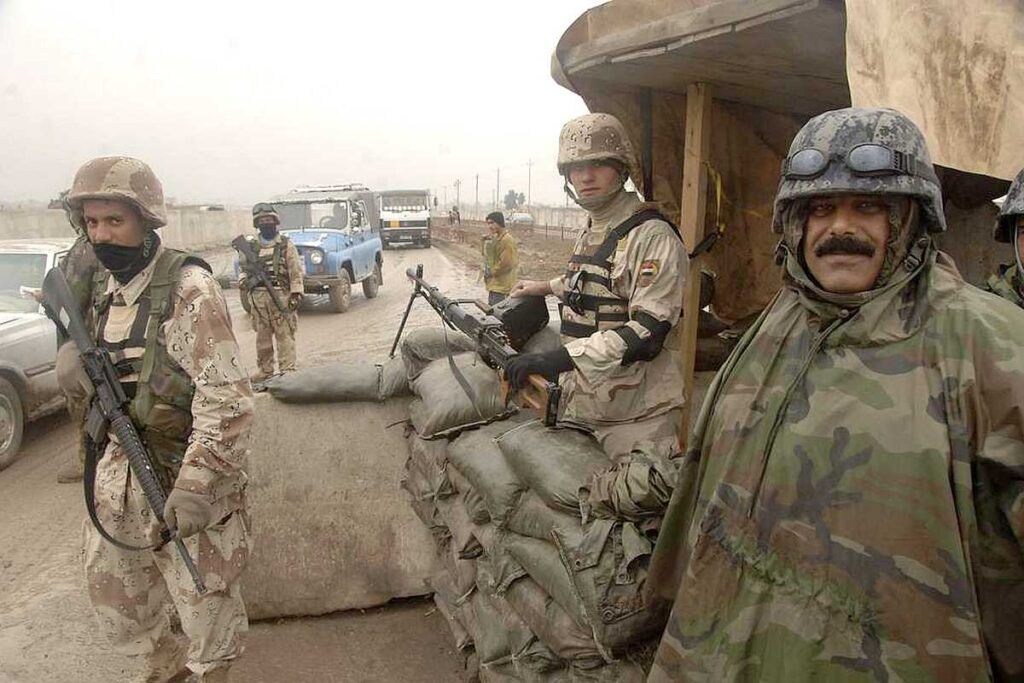 Checkpoint de militaires en Irak
